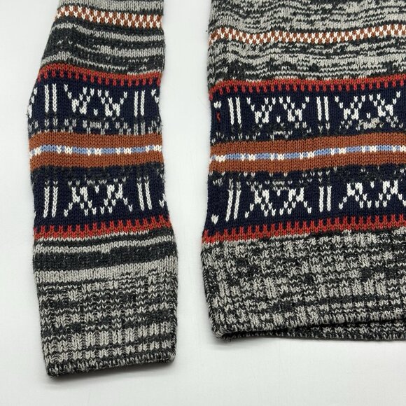 Hawkings McGill Men's Size Small Blue Patterned Stripe Button Cardigan Sweater - Picture 9 of 10